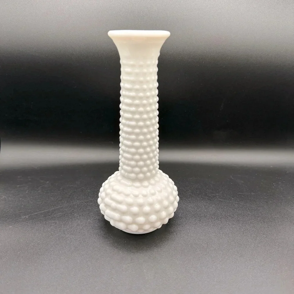 Vintage Milk Glass Hobnail Bud Vase EO Brody Co 2000 Collectible